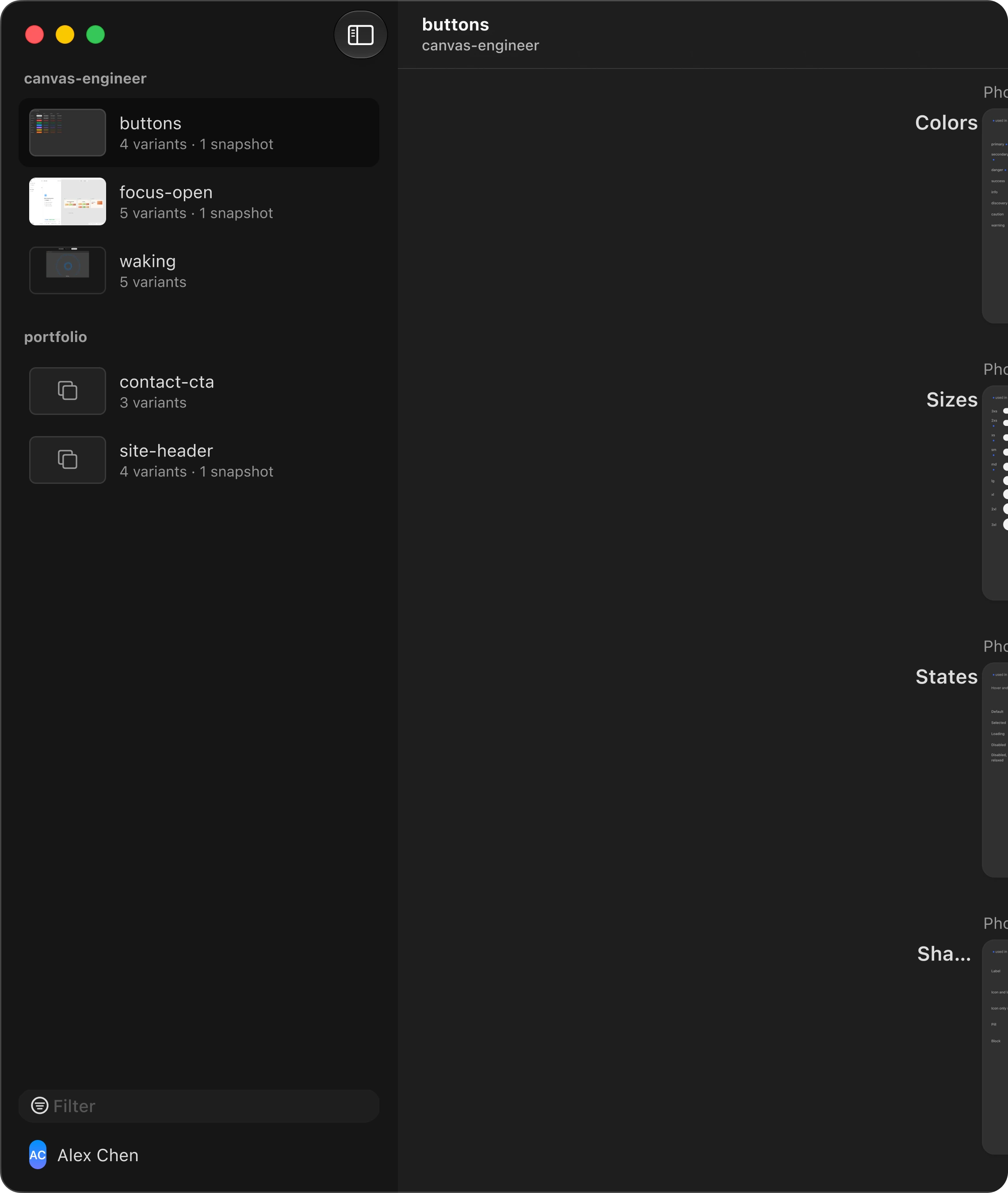 Direction D: wide rows with thumbnail previews